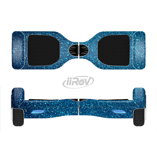 The Blue Sparkly Glitter Ultra Metallic Full-Body Skin Set for the Smart Drifting SuperCharged iiRov HoverBoard