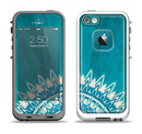 The Blue Spiked Orb Pattern V3 Apple iPhone 5-5s LifeProof Fre Case Skin Set