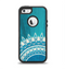 The Blue Spiked Orb Pattern V3 Apple iPhone 5-5s Otterbox Defender Case Skin Set