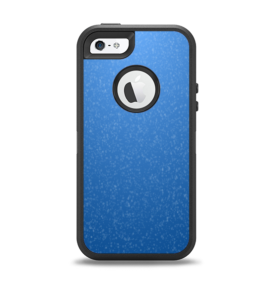 The Blue Subtle Speckles Apple iPhone 5-5s Otterbox Defender Case Skin Set