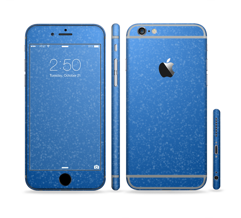 The Blue Subtle Speckles Sectioned Skin Series for the Apple iPhone 6/6s Plus