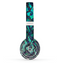 The Blue & Teal Lace Texture Skin Set for the Beats by Dre Solo 2 Wireless Headphones