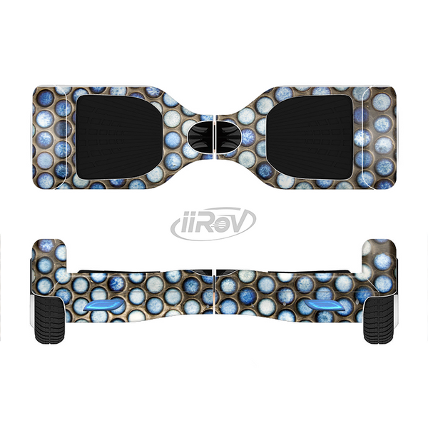 The Blue Tiled Abstract Pattern Full-Body Skin Set for the Smart Drifting SuperCharged iiRov HoverBoard