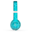 The Blue Translucent Outlined Pentagons Skin Set for the Beats by Dre Solo 2 Wireless Headphones