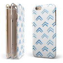 The Blue Upwards Arrow Pattern iPhone 6/6s or 6/6s Plus 2-Piece Hybrid INK-Fuzed Case