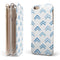 The Blue Upwards Arrow Pattern iPhone 6/6s or 6/6s Plus 2-Piece Hybrid INK-Fuzed Case