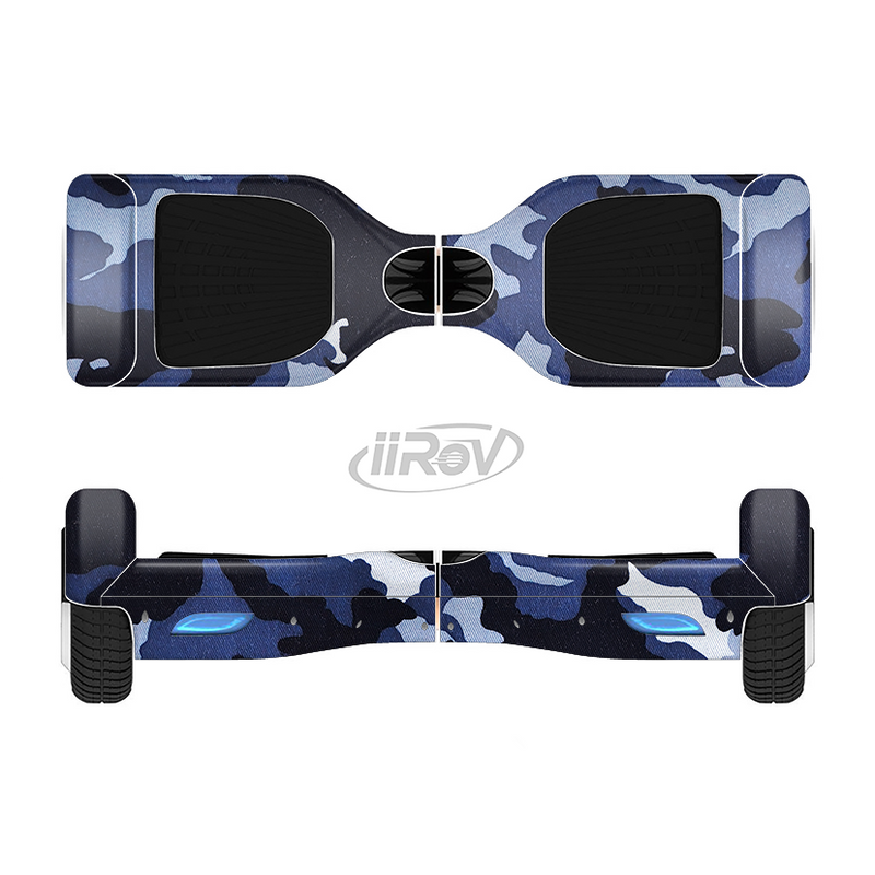 The Blue Vector Camo Full-Body Skin Set for the Smart Drifting SuperCharged iiRov HoverBoard