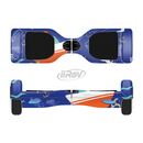 The Blue Vector Fish and Boat Pattern Full-Body Skin Set for the Smart Drifting SuperCharged iiRov HoverBoard