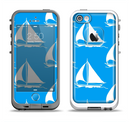 The Blue Vector Sailboats Apple iPhone 5-5s LifeProof Fre Case Skin Set