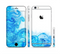 The Blue Water Color Flowers Sectioned Skin Series for the Apple iPhone 6/6s