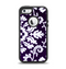 The Blue & White Delicate Pattern Apple iPhone 5-5s Otterbox Defender Case Skin Set