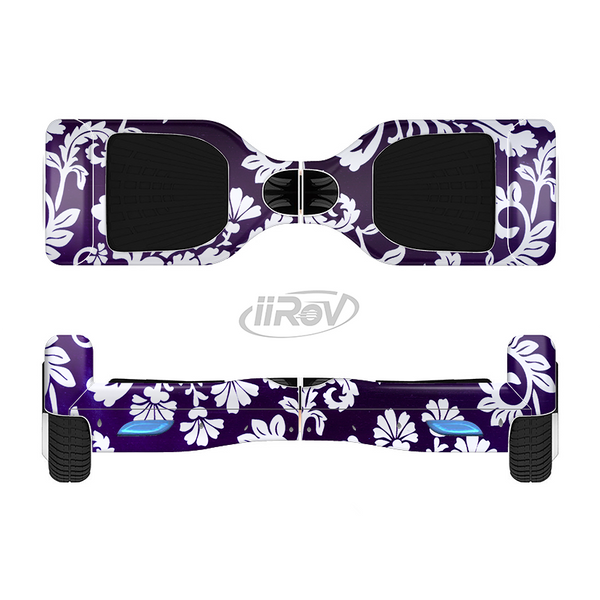 The Blue & White Delicate Pattern Full-Body Skin Set for the Smart Drifting SuperCharged iiRov HoverBoard