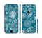 The Blue & White Floral Sketched Lace Patterns v21 Sectioned Skin Series for the Apple iPhone 6/6s