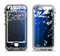 The Blue & White Rain Shimmer Strips Apple iPhone 5-5s LifeProof Nuud Case Skin Set