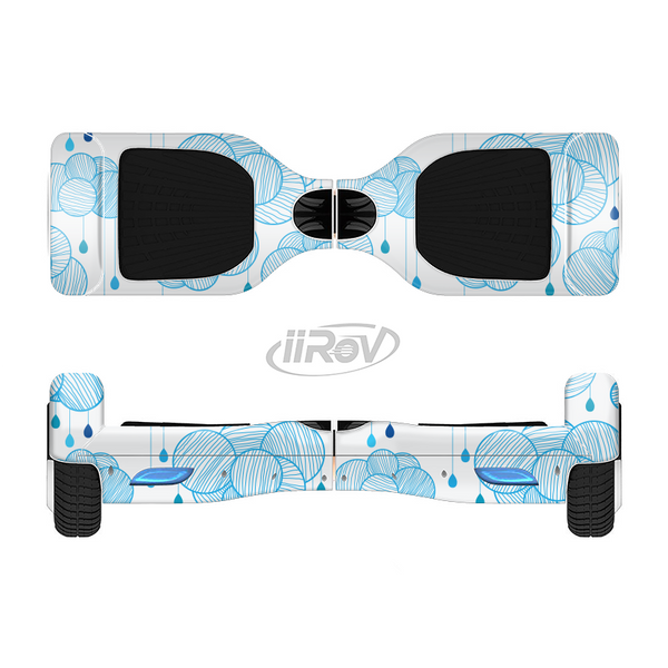 The Blue & White Seamless Ball Illustration Full-Body Skin Set for the Smart Drifting SuperCharged iiRov HoverBoard