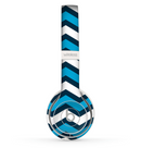 The Blue Wide Chevron Pattern Skin Set for the Beats by Dre Solo 2 Wireless Headphones
