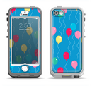 The Blue With Colorful Flying Balloons Apple iPhone 5-5s LifeProof Nuud Case Skin Set