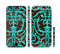 The Blue and Brown Elegant Lace Pattern Sectioned Skin Series for the Apple iPhone 6/6s