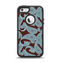 The Blue and Brown Paisley Pattern V4 Apple iPhone 5-5s Otterbox Defender Case Skin Set