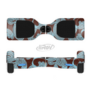 The Blue and Brown Paisley Pattern V4 Full-Body Skin Set for the Smart Drifting SuperCharged iiRov HoverBoard