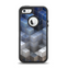 The Blue and Gray 3D Cubes Apple iPhone 5-5s Otterbox Defender Case Skin Set