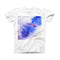 The Blue and Pink Watercolor Spill ink-Fuzed Front Spot Graphic Unisex Soft-Fitted Tee Shirt