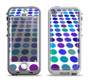The Blue and Purple Strayed Polkadots Apple iPhone 5-5s LifeProof Nuud Case Skin Set