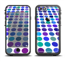 The Blue and Purple Strayed Polkadots Apple iPhone 6/6s LifeProof Fre Case Skin Set