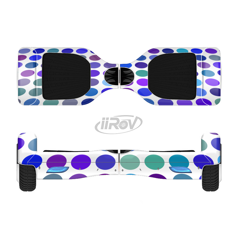 The Blue and Purple Strayed Polkadots Full-Body Skin Set for the Smart Drifting SuperCharged iiRov HoverBoard