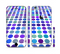 The Blue and Purple Strayed Polkadots Sectioned Skin Series for the Apple iPhone 6/6s