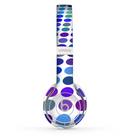 The Blue and Purple Strayed Polkadots Skin Set for the Beats by Dre Solo 2 Wireless Headphones