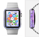 The Blue and Purple Translucent Glimmer Lights Full-Body Skin Set for the Apple Watch