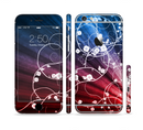 The Blue and Red Light Arrays with Glowing Vines Sectioned Skin Series for the Apple iPhone 6/6s