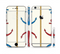The Blue and Red Simple Anchor Pattern Sectioned Skin Series for the Apple iPhone 6/6s