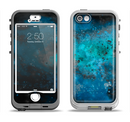 The Blue and Teal Painted Universe Apple iPhone 5-5s LifeProof Nuud Case Skin Set