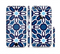 The Blue and White Mosaic Mirrored Pattern Sectioned Skin Series for the Apple iPhone 6/6s