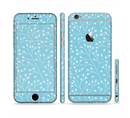 The Blue and White Twig Pattern Sectioned Skin Series for the Apple iPhone 6/6s