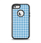 The Blue and White Woven Plaid Pattern Apple iPhone 5-5s Otterbox Defender Case Skin Set