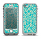 The Blue and Yellow Floral Pattern V43 Apple iPhone 5-5s LifeProof Nuud Case Skin Set