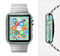 The Blue and Yellow Floral Pattern V43 Full-Body Skin Set for the Apple Watch