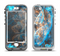 The Blue and Yellow Vivid Fumes Apple iPhone 5-5s LifeProof Nuud Case Skin Set