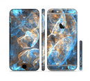 The Blue and Yellow Vivid Fumes Sectioned Skin Series for the Apple iPhone 6/6s