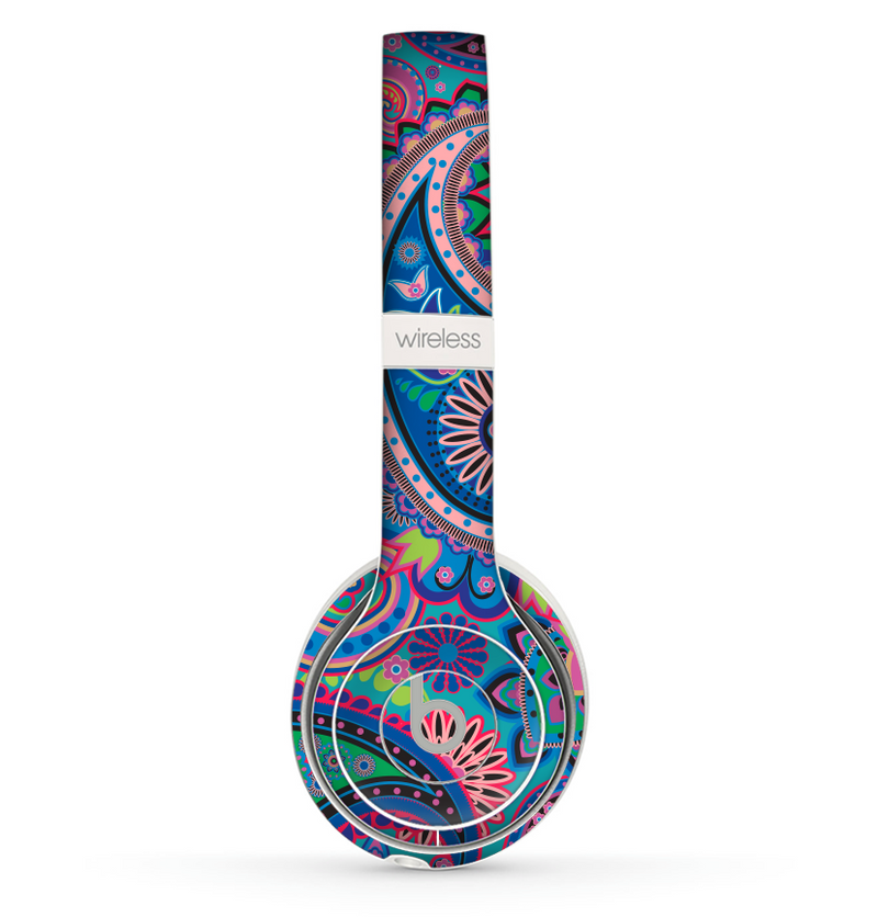 The Bold Colorful Paisley Pattern Skin Set for the Beats by Dre Solo 2 Wireless Headphones