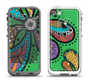 The Bold Paisley Flower Apple iPhone 5-5s LifeProof Fre Case Skin Set