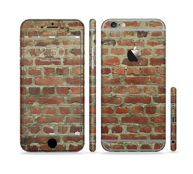 The Brick Wall Sectioned Skin Series for the Apple iPhone 6/6s Plus