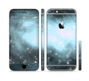 The Bright Blue Vivid Galaxy Sectioned Skin Series for the Apple iPhone 6/6s