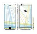 The Bright Blue and Yellow Lines Sectioned Skin Series for the Apple iPhone 6/6s