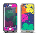The Bright Colored Cartoon Flowers Apple iPhone 5-5s LifeProof Nuud Case Skin Set