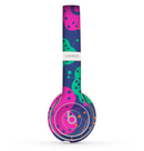 The Bright Colored Cartoon Flowers Skin Set for the Beats by Dre Solo 2 Wireless Headphones