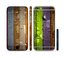 The Bright Colored Peeled Wood Planks Sectioned Skin Series for the Apple iPhone 6/6s